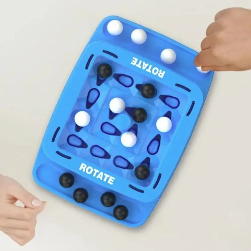 Gioco di quattro file in bianco e nero Gioco interattivo di strategia veloce Orbit Gioco da tavolo logico Cartoon Fai da te Pista Logica Scacchi 2 Giocatori
