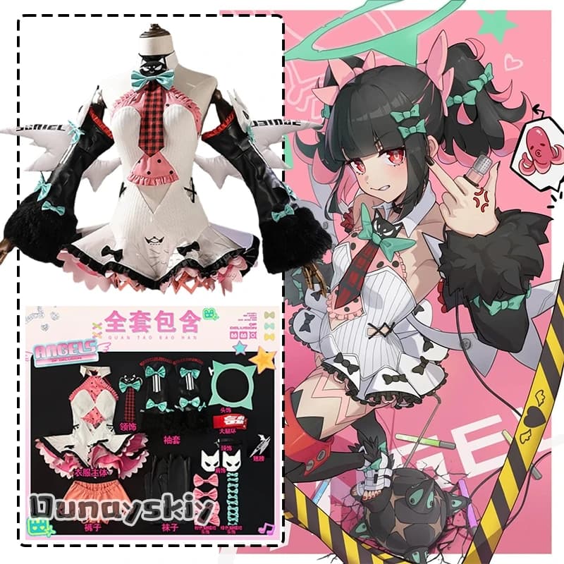 Costume Cosplay by Yumekiri@Zenless Zone Zero Nangong, Sexy Uniform by Lolita Girl, Angel of Desires Sariel Sixth Halloween Costume