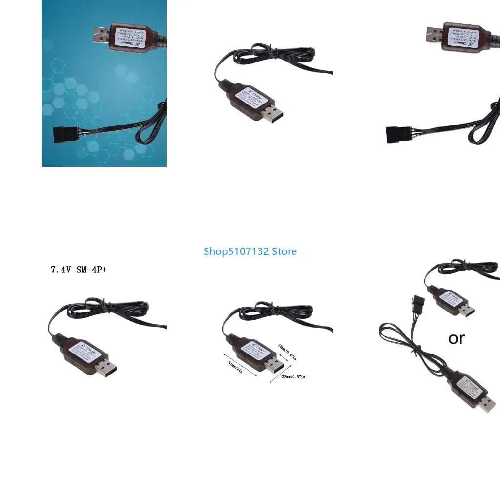 87HD RC Plug Input USB RC Car Boat USB Charging Cable 7.4V 3.7v