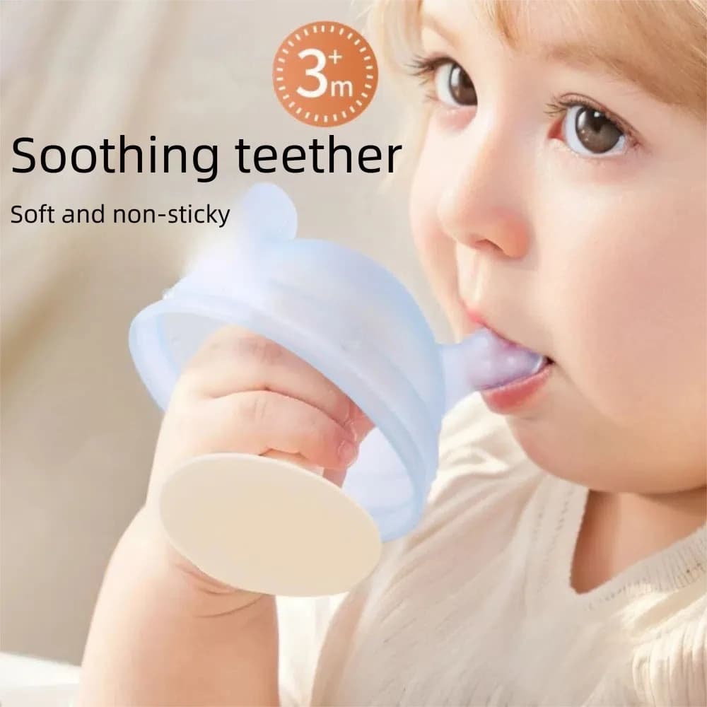 Simpatico silicone per bambini fungo massaggiagengive multicolore morbido dentizione per bambini ciotola per snack anti-mano succhiare dentizione bastoncino da masticare gomma da masticare