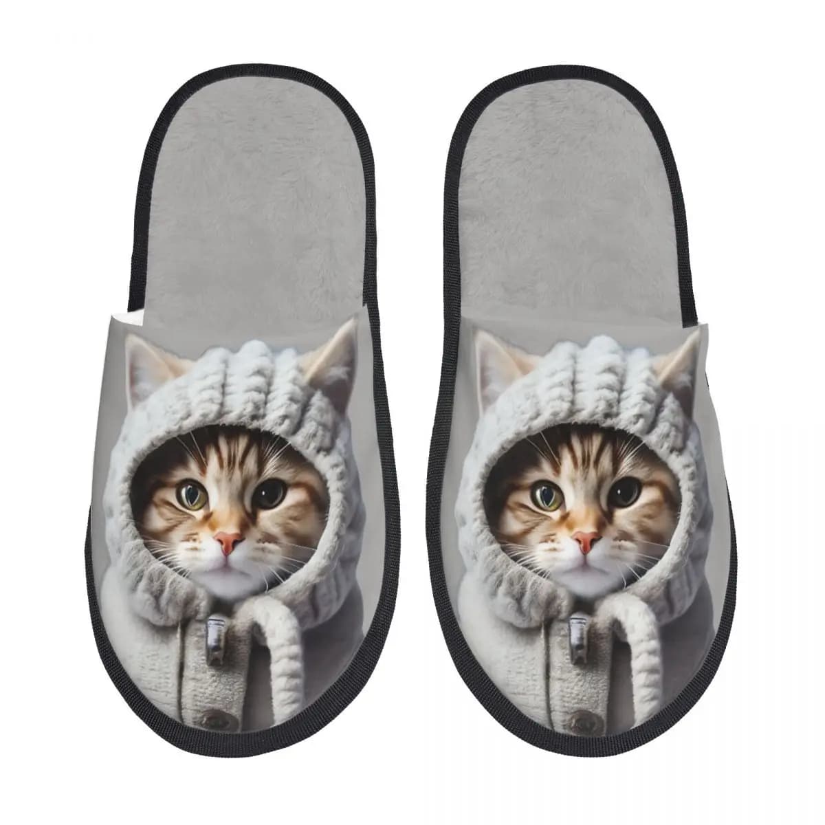 Pantofole Personalizzate a Forma di Gatto per Bagno, Ciabatte da Casa per Donne