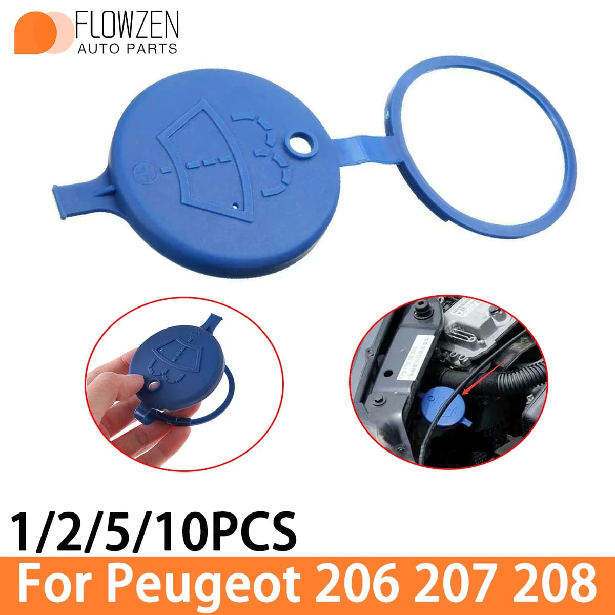 1 Piece Tank Cleaning Spray Mudguard M103710000 for Peugeot 206 207 208, Car Wash Accessories