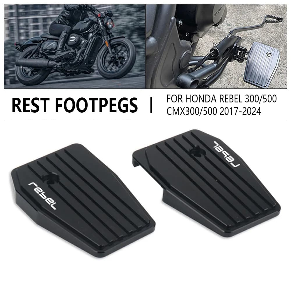 Pedane Larghe in Alluminio per Moto CMX500/300, Accessori Poggiapiedi per CMX500 Rebel CMX 500 300 Rebel500 2017-2024