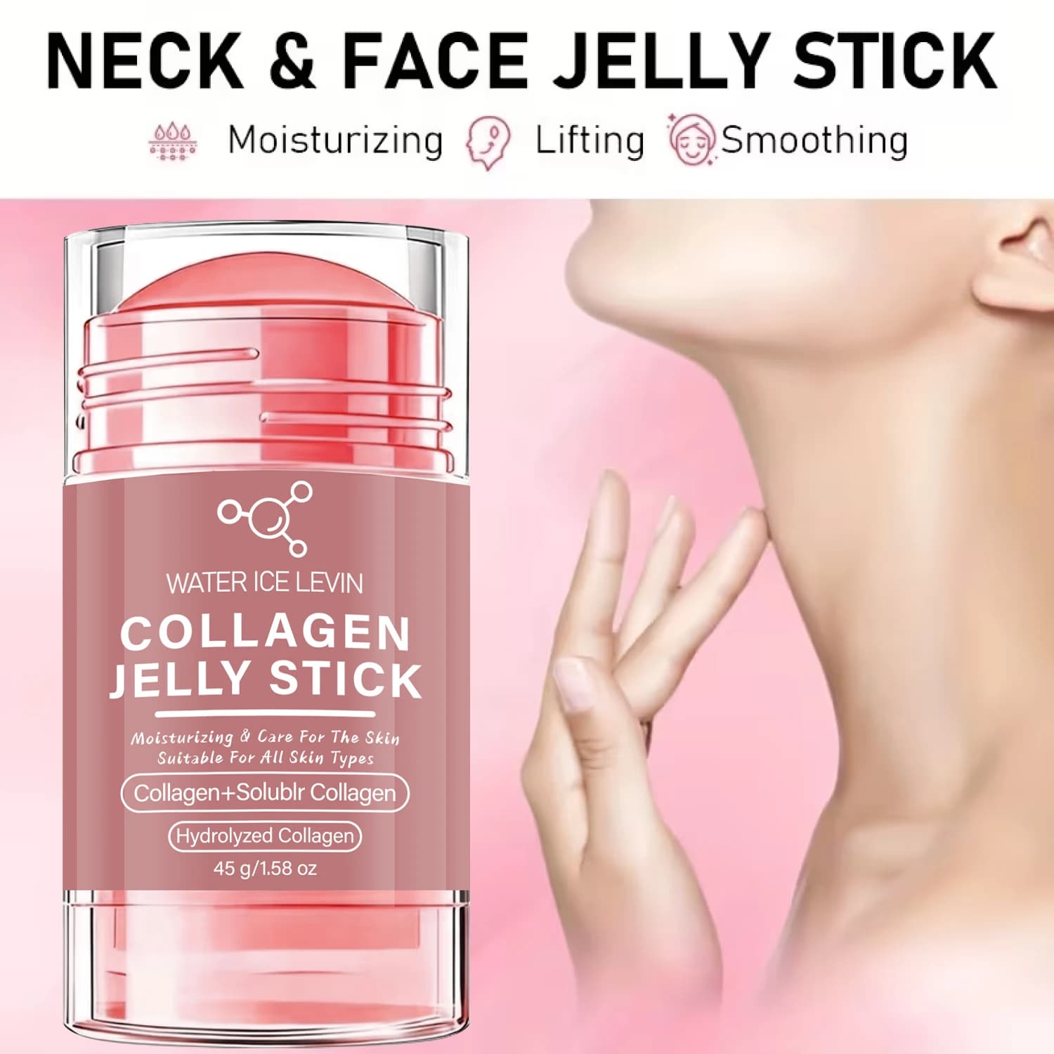Collagen Stick with Hyaluronic Acid and Vitamin C, Hydrating Stick and Skin Care Raxifier, Suitable for All Skin Types, 45g