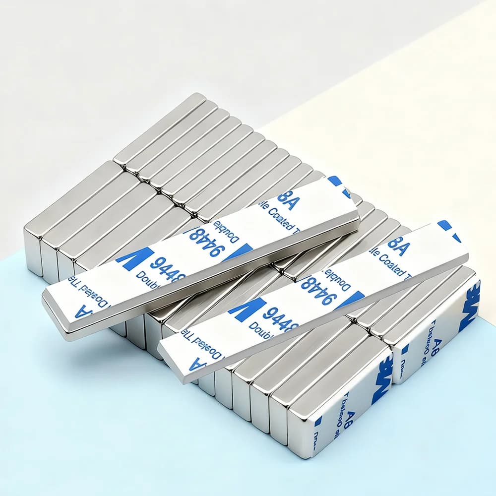 Powerful Neodymium Magnet With double-sided adhesive N35 NdfeB Permanent Magnetic imanes Block Super Strong Fridge Magnets