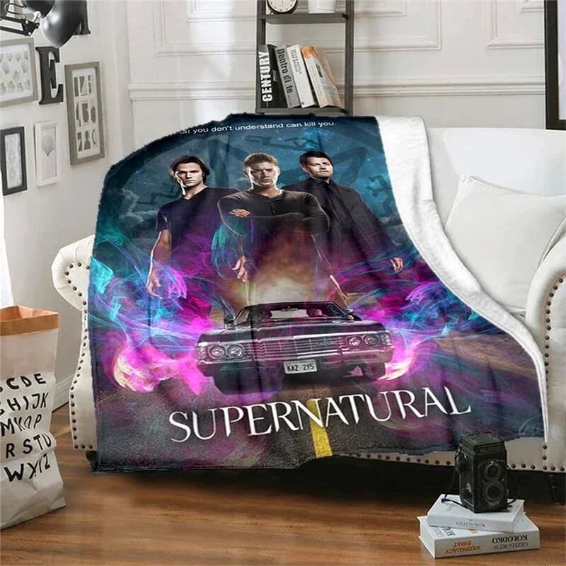 Coperta stampata Movie Supernatural - Evil Power, coperta calda alla moda, coperta da picnic, coperta da letto, regalo di compleanno