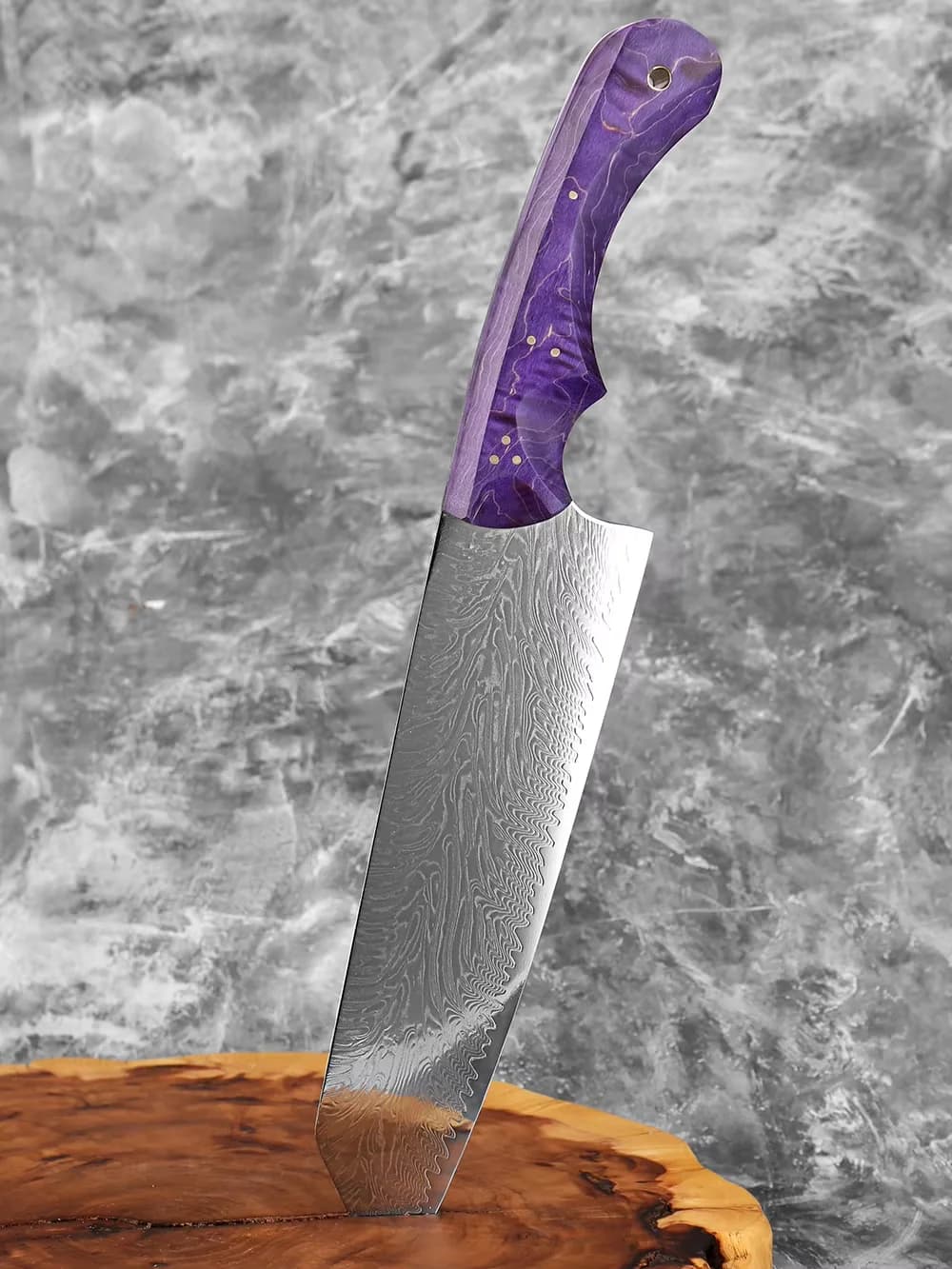 XITUO Professional 8 Inch Kiritsuke Knife ,Purple Wood Handle,Japanese Damascus Steel Kitchen Chef Knife, Sharp Cooking Knife