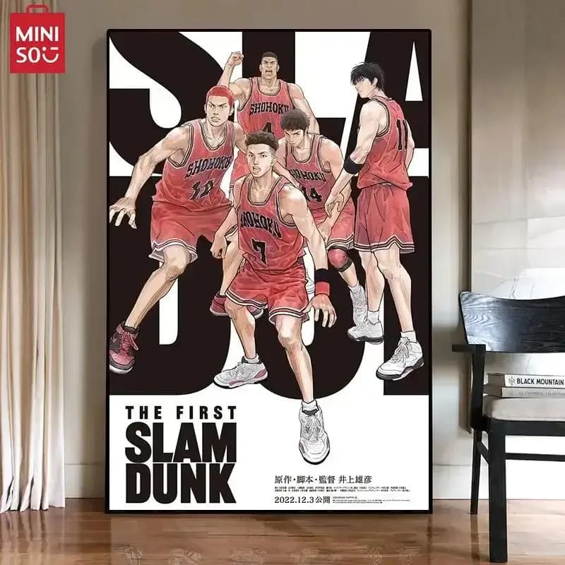 Poster Slam Dunk, Arte su Tela di Kaede Rukawa, Decorazione da Parete per Soggiorno, Figure Sportive di Basket, Decorazione per la Casa