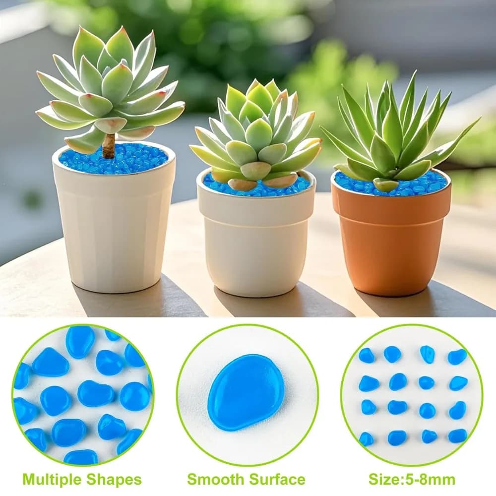 100 Pack Glow in The Dark Stones, 1cm Small Luminous Pebbles for Fish Tank, Vase, Potted Plant Decoration, Fluorescent Aquarium Landscape Rocks
