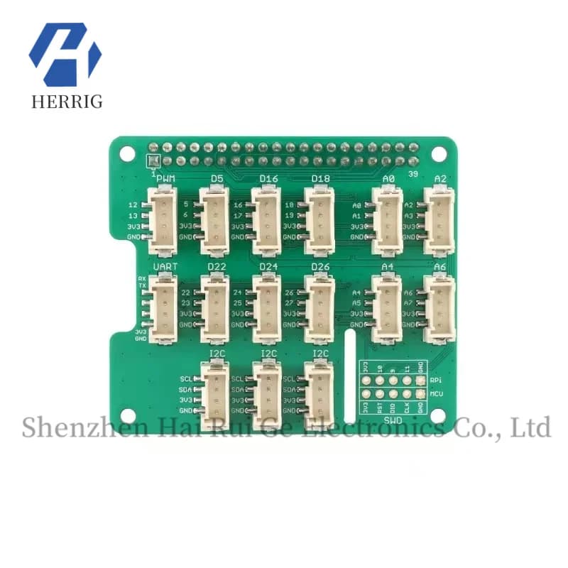 Grove Base Hat for Raspberry Pi, a sensor base for Raspberry Pi and an Arduino development card
