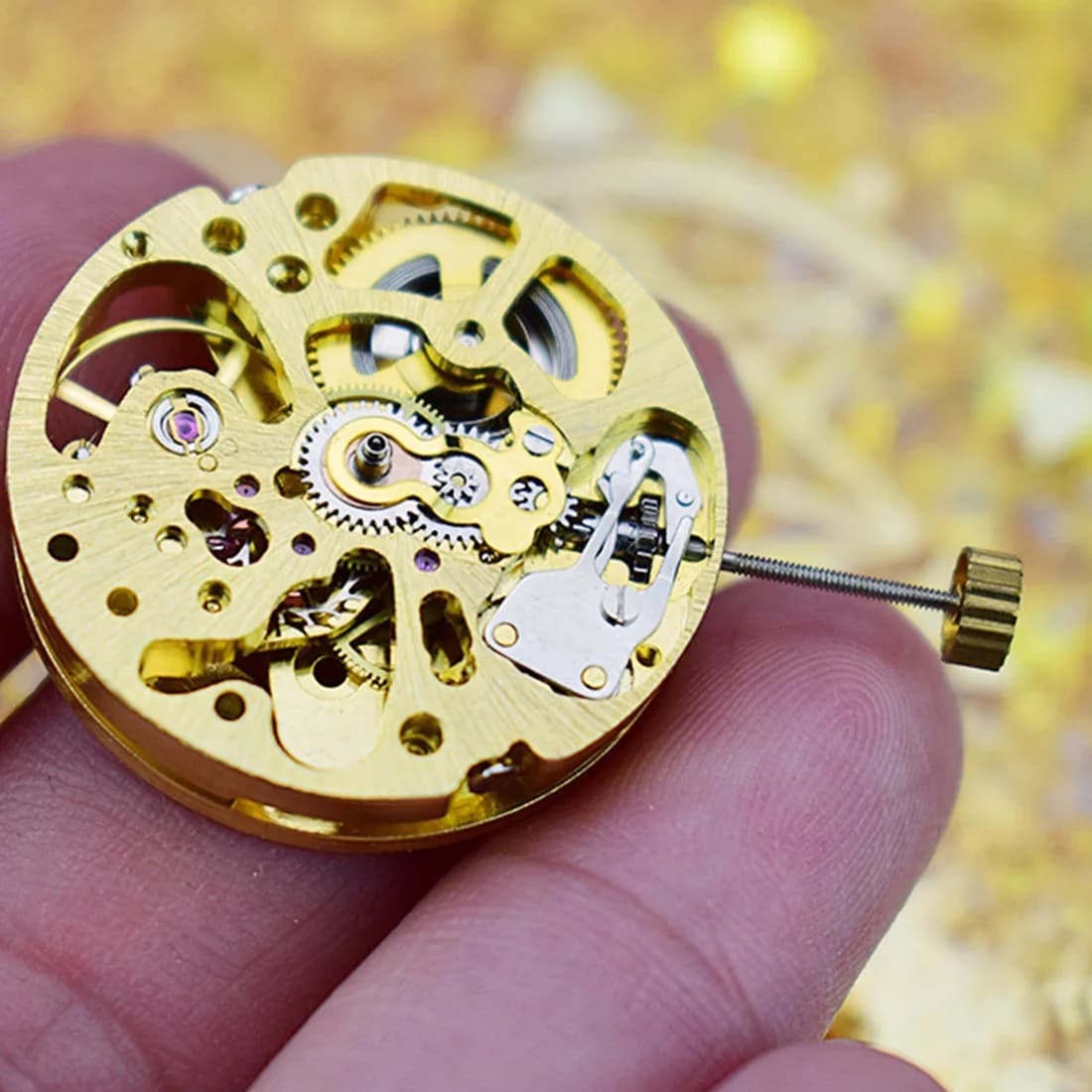 Movimento CLCUV Gold Skeleton 2004 Movimento ordinario con regolazione del pendolo Modello di radiazione Movimento dell'orologio completamente automatico