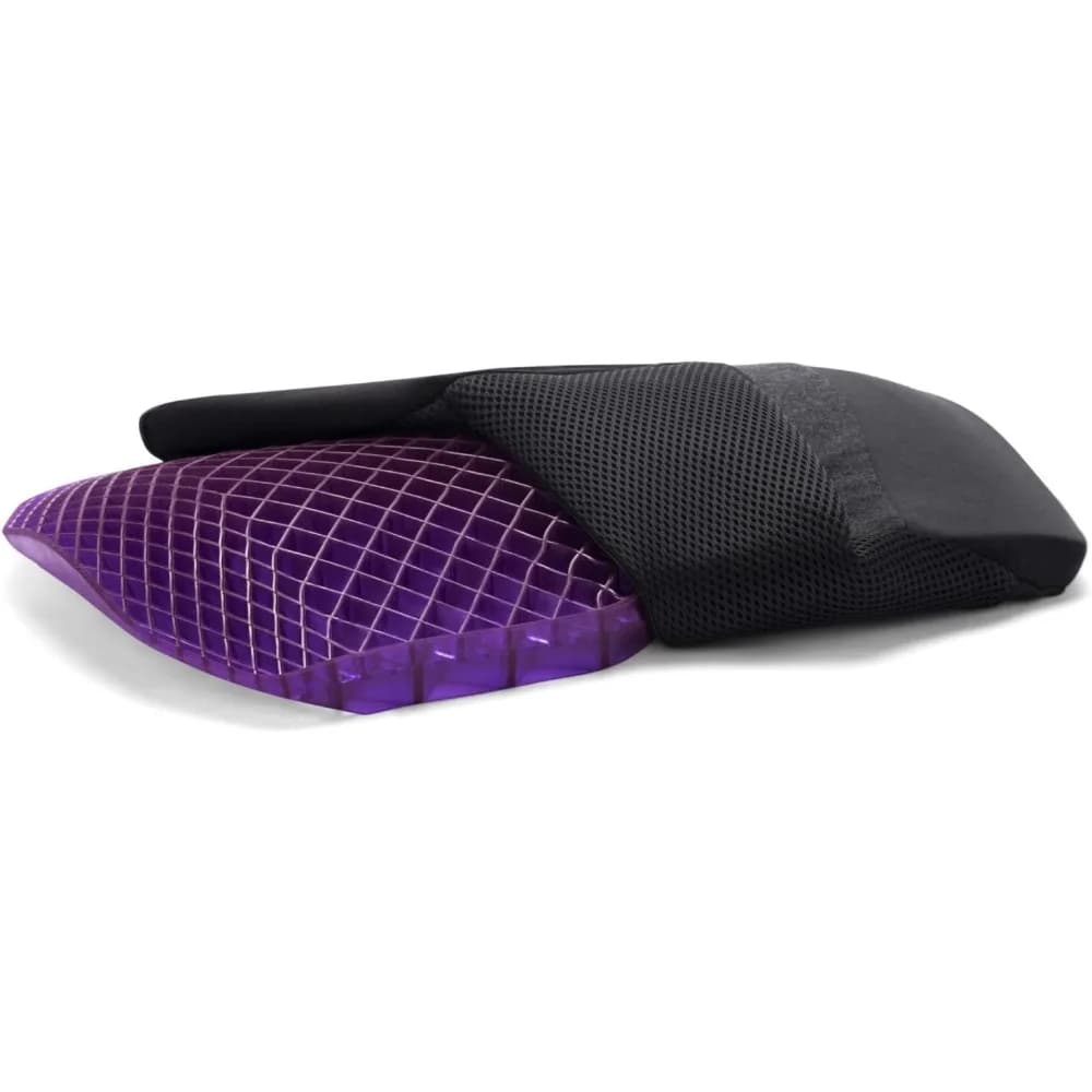 Cuscino Posteriore Viola con Griglia Riducente la Pressione per Sedia da Gaming e Viaggio, Comfort Garantito