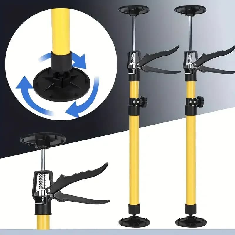 Asta di supporto telescopica in acciaio per risparmiare manodopera Martinetti per armadietti di terza mano Strumento per la costruzione di cartongesso per cappe da carico a cricchetto