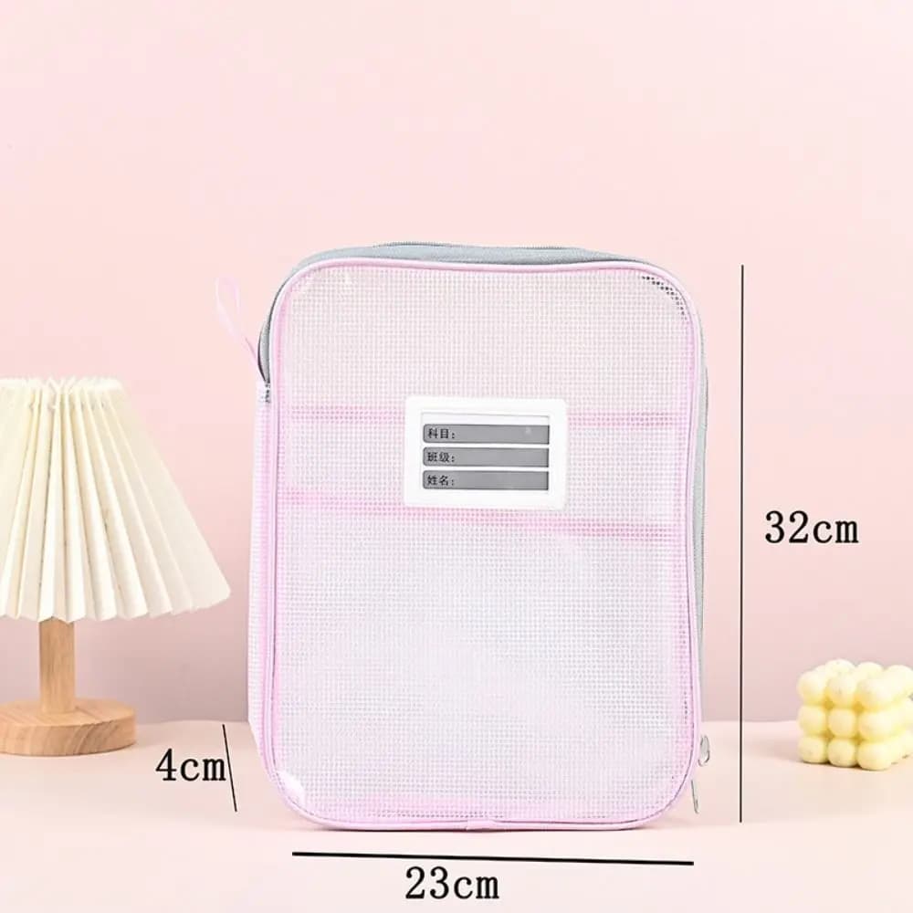 Borsa Portadocumenti A4, Borsa per Conservazione Test, Cartella con Cerniera Grande Capacità, Borsa Portatile in PVC Trasparente per Compiti