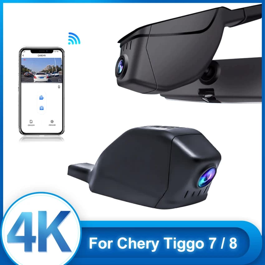 4K HD Plug and Play WIFi DVR for cars for Chery Tiggo 4 7pro 8 2020 2021 2022 2023 2K front and rear camera Dash Cam control via APP