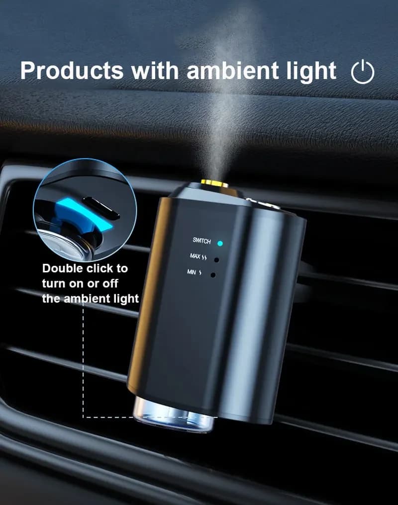1-3 Pezzi Diffusore di Aromi per Auto, Generatore di Oli Essenziali, Bottiglia con Clip per Bocchetta di Ventilazione, Deodorante Auto, Ricarica Profumo