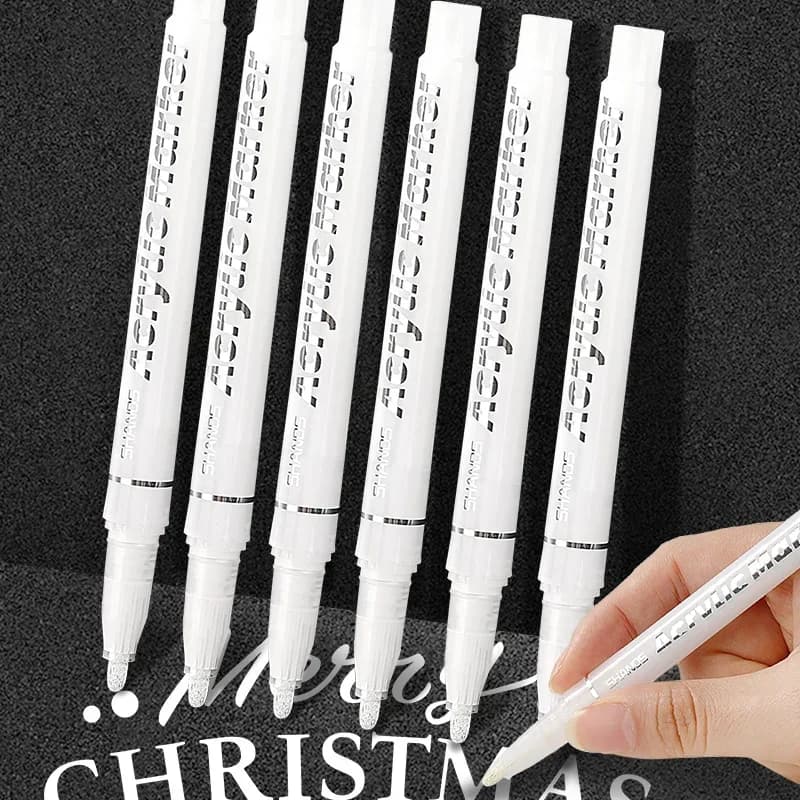1/3Pcs/Set High-gloss Acrylic Markers Gold,Silver and White Painting Graffiti Pens, Waterproof Ink, Water-based Acrylic Markers