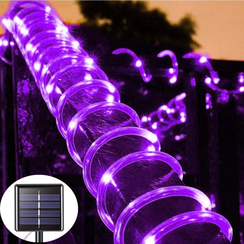Halloween Tubo solare per esterni Corda Luce a led Giardino Decorazione natalizia Ghirlanda di nozze di Natale Striscia di luce impermeabile