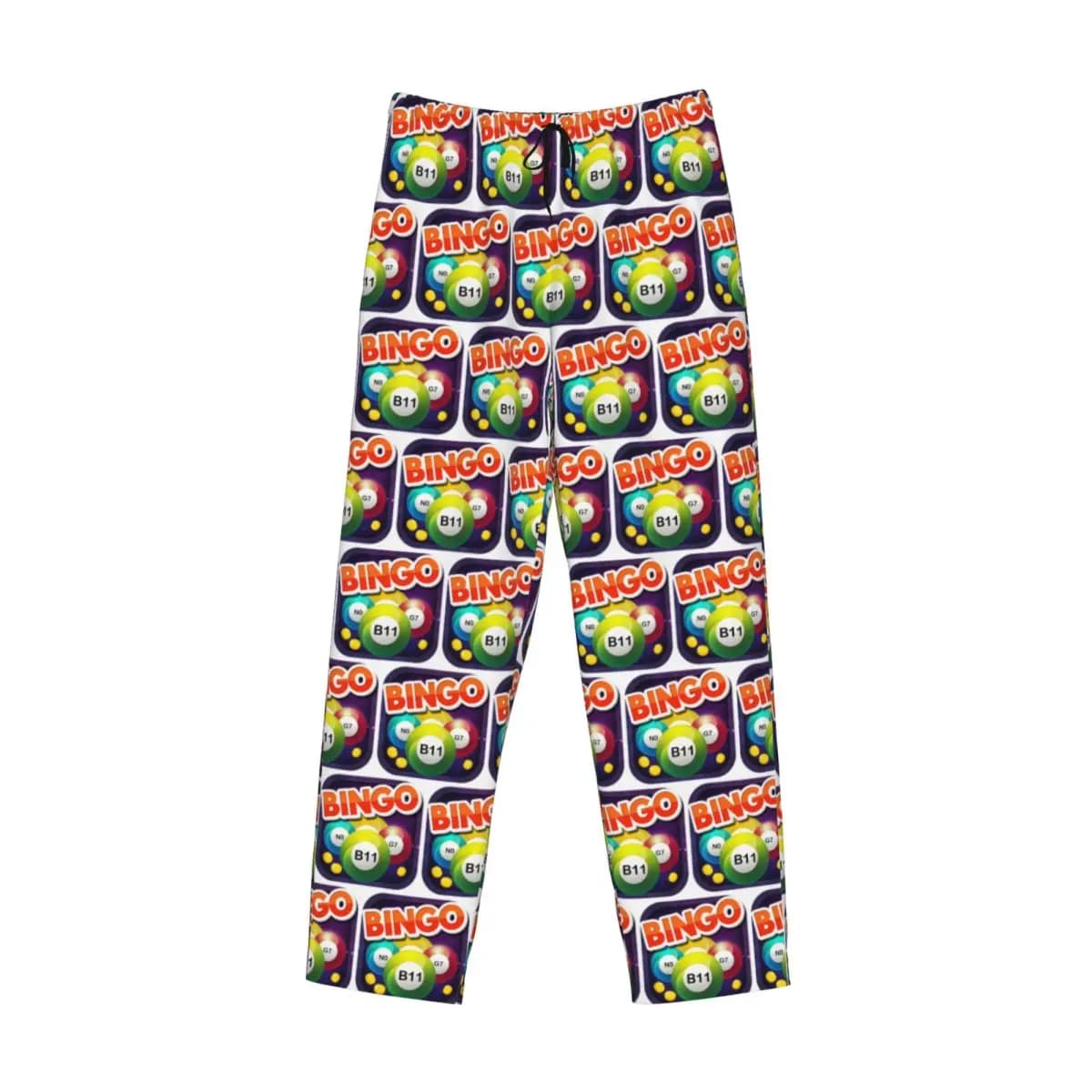 Gioco personalizzato Bingo Queen Player Pantaloni del pigiama Uomo Sleepwear Sleep Lounge Bottoms con tasche