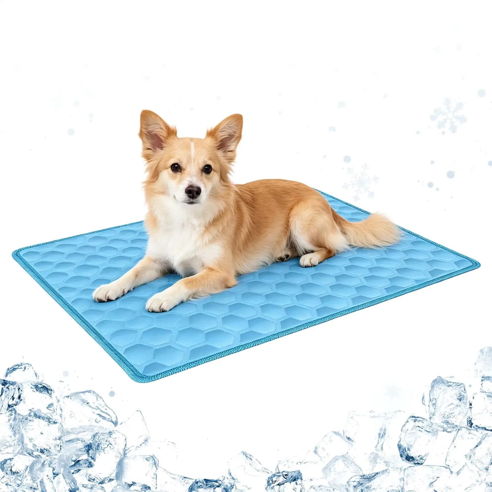 Cooling Dog Mat Non-Slip Washable Cushion Indoor Dog Cooling Bed Pad Dog Cooling Pad Summer Pad Mat For Small Large Dog Cat