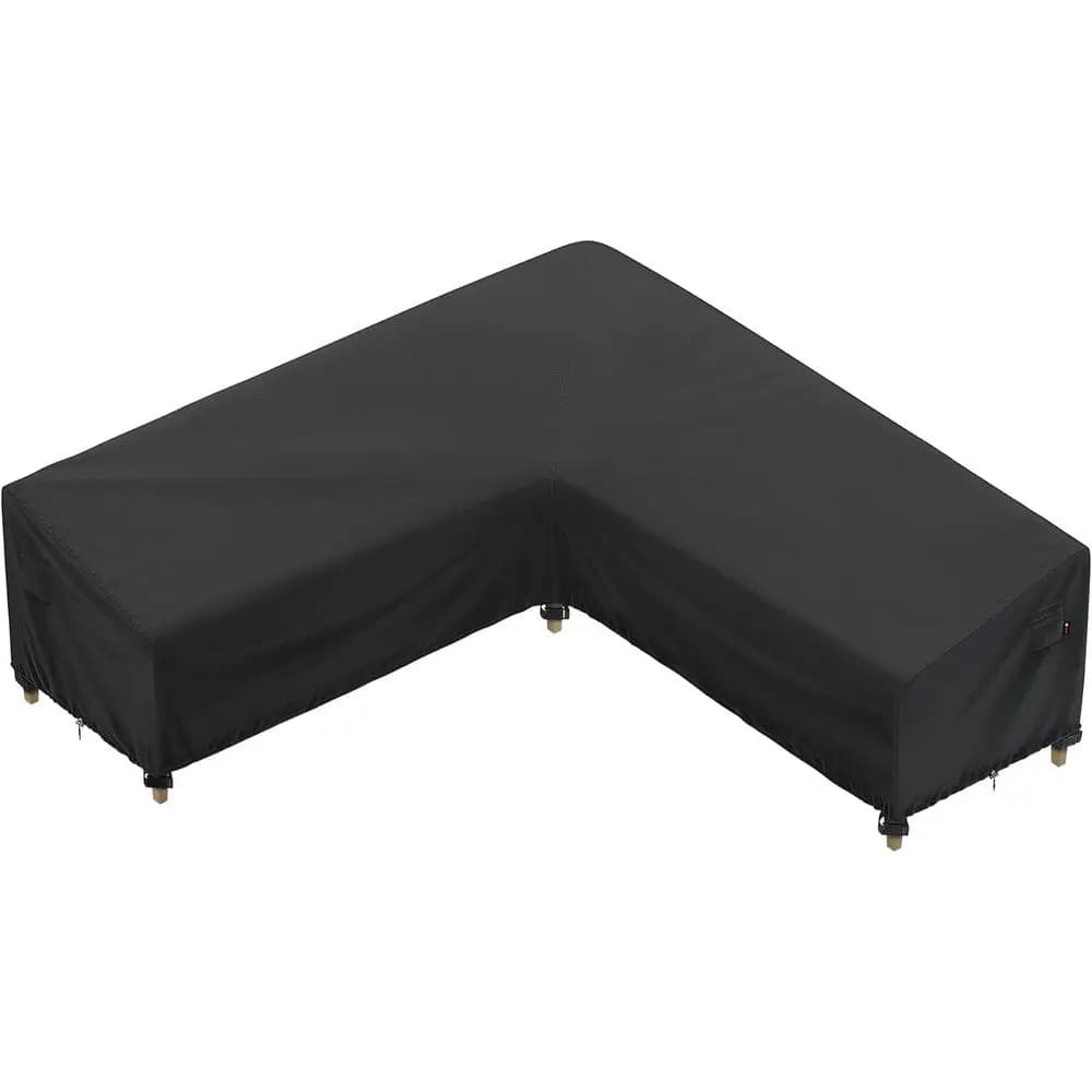 L-shaped patio sofa cover, 95 x 95 cm, waterproof, outdoor furniture protection, 600D durable