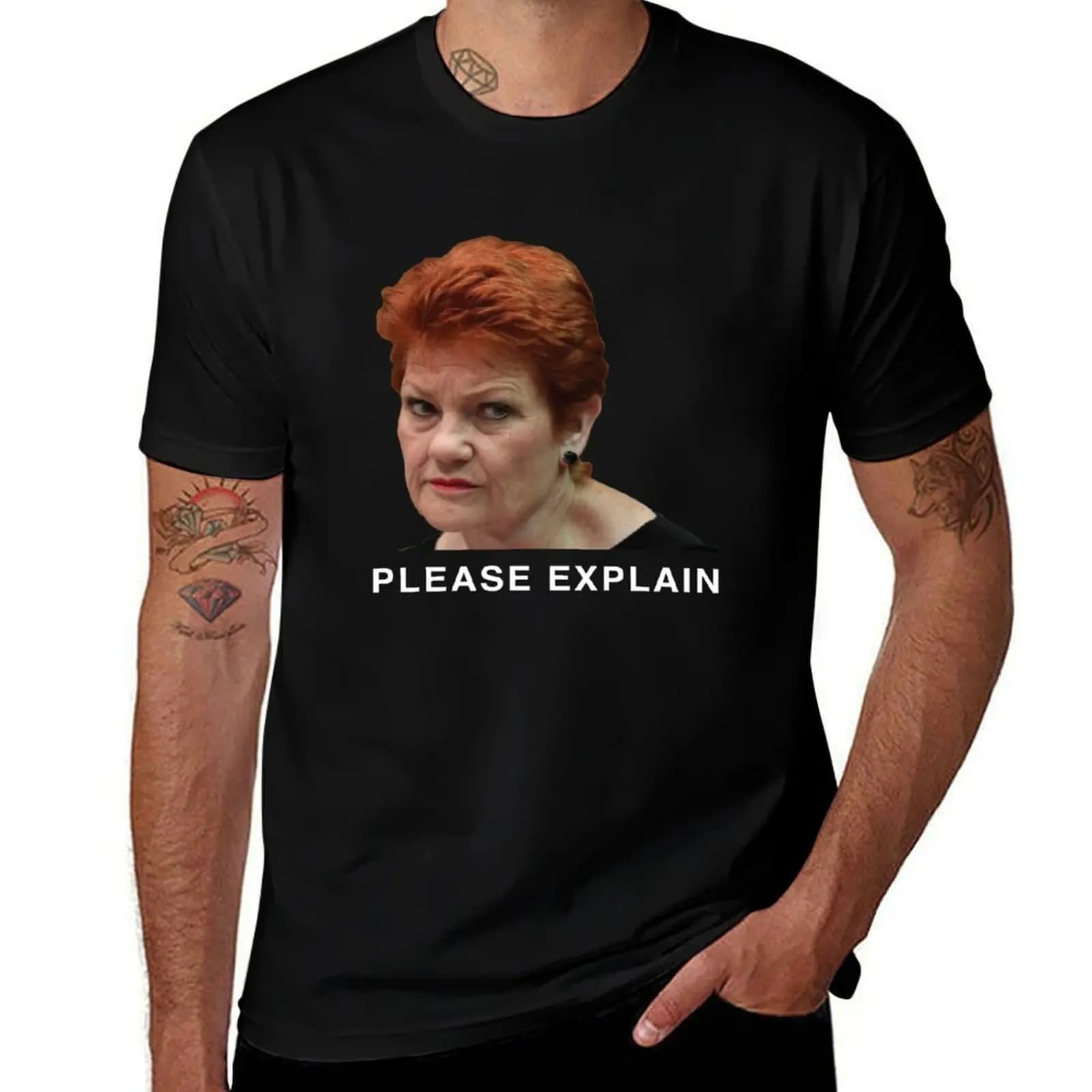 stampe t-shirt t 100% T-shirt Please Pauline camicie da uomo in cotone marchio di lusso Hanson - Spiega con