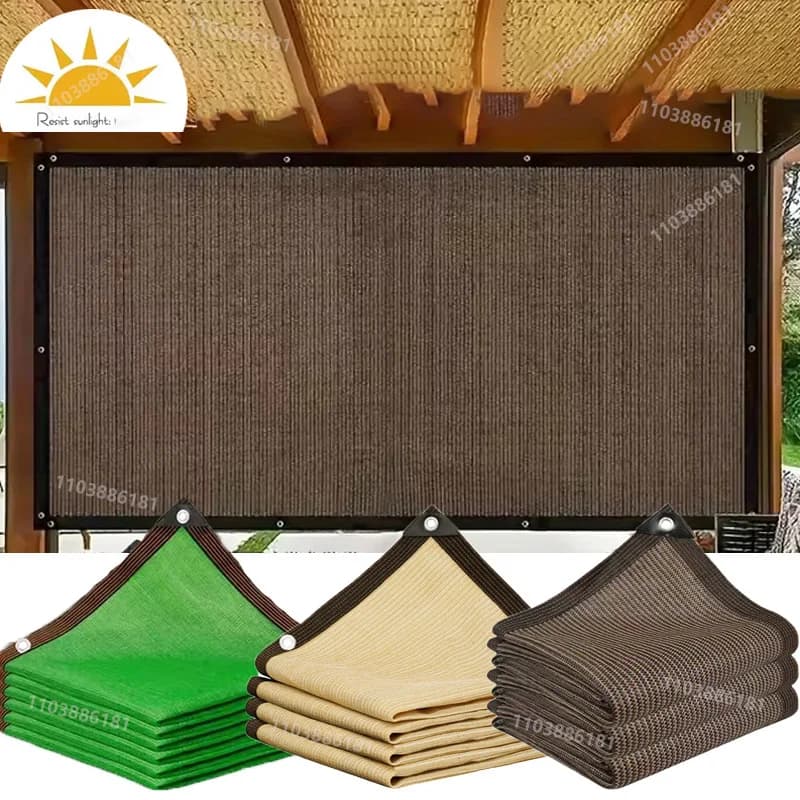 Rete ombreggiante da giardino multicolore, rete ombreggiante da terrazza, rete ombreggiante da campeggio, protezione UV, tessuto solare in HDPE