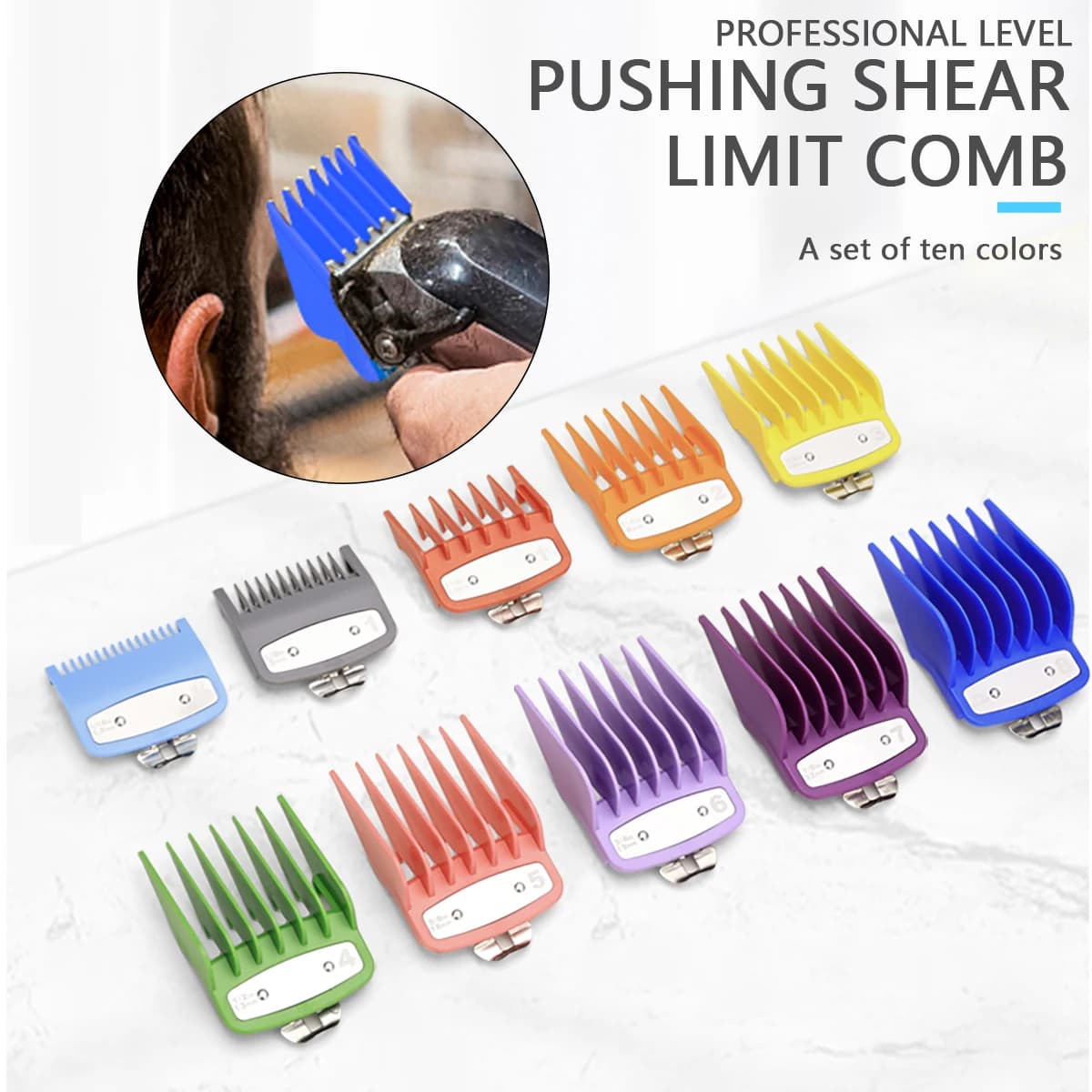 10Pcs Hair Clipper Limit Comb Salon Cutting Guide Replacement Set Professional Electric Hair Trimmer Accessories For Wahl