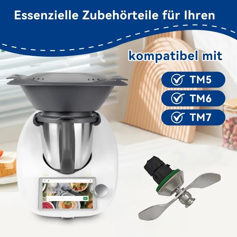A010 Parti di ricambio in acciaio inossidabile migliorate per mixer TM5/TM6/TM7 - Testa e lame per impastare e frullare