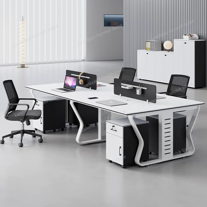 Scrivania per Computer, Ufficio e Gaming, Minimalista e Moderna, con Organizer, Mesa De Trabajo, Arredamento Postmoderno