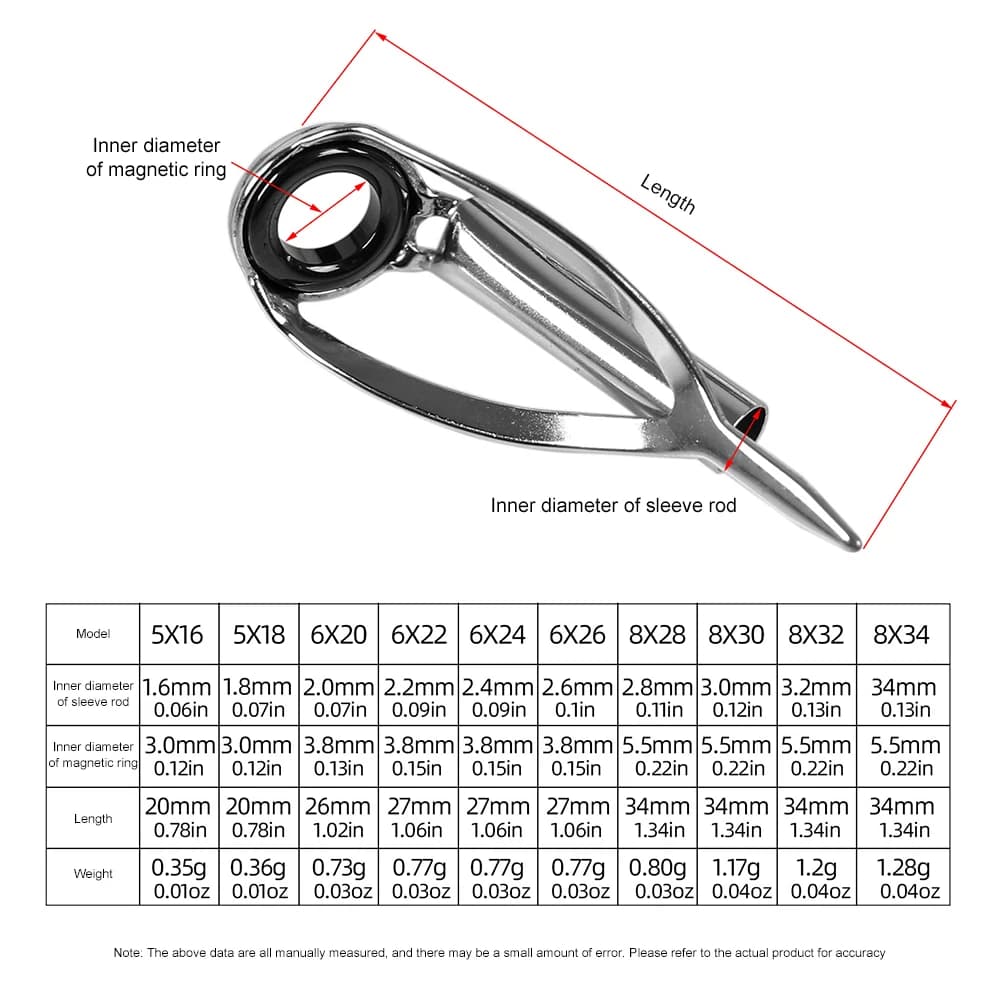 10/40 pieces guide ring fishing rod repair kit stainless steel upper tip replacement mini comfortable outdoor accessories smooth