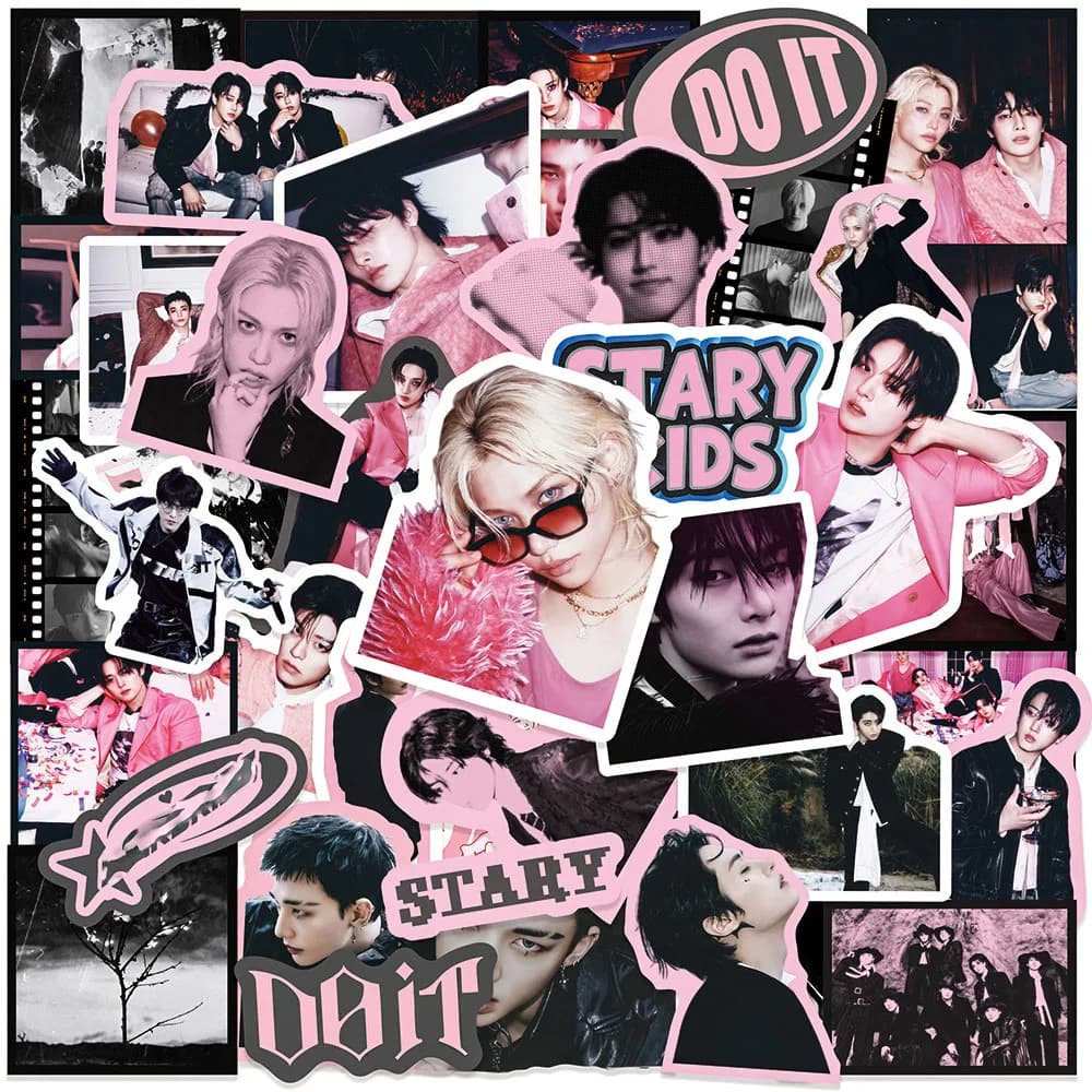 Nuovo Set da 50 Pezzi di Adesivi Misti Stray Kids SKZOO Pop Music, Adesivi Decorativi per Tazze e Graffiti del Nuovo Album Stray Kids Do It, Regalo