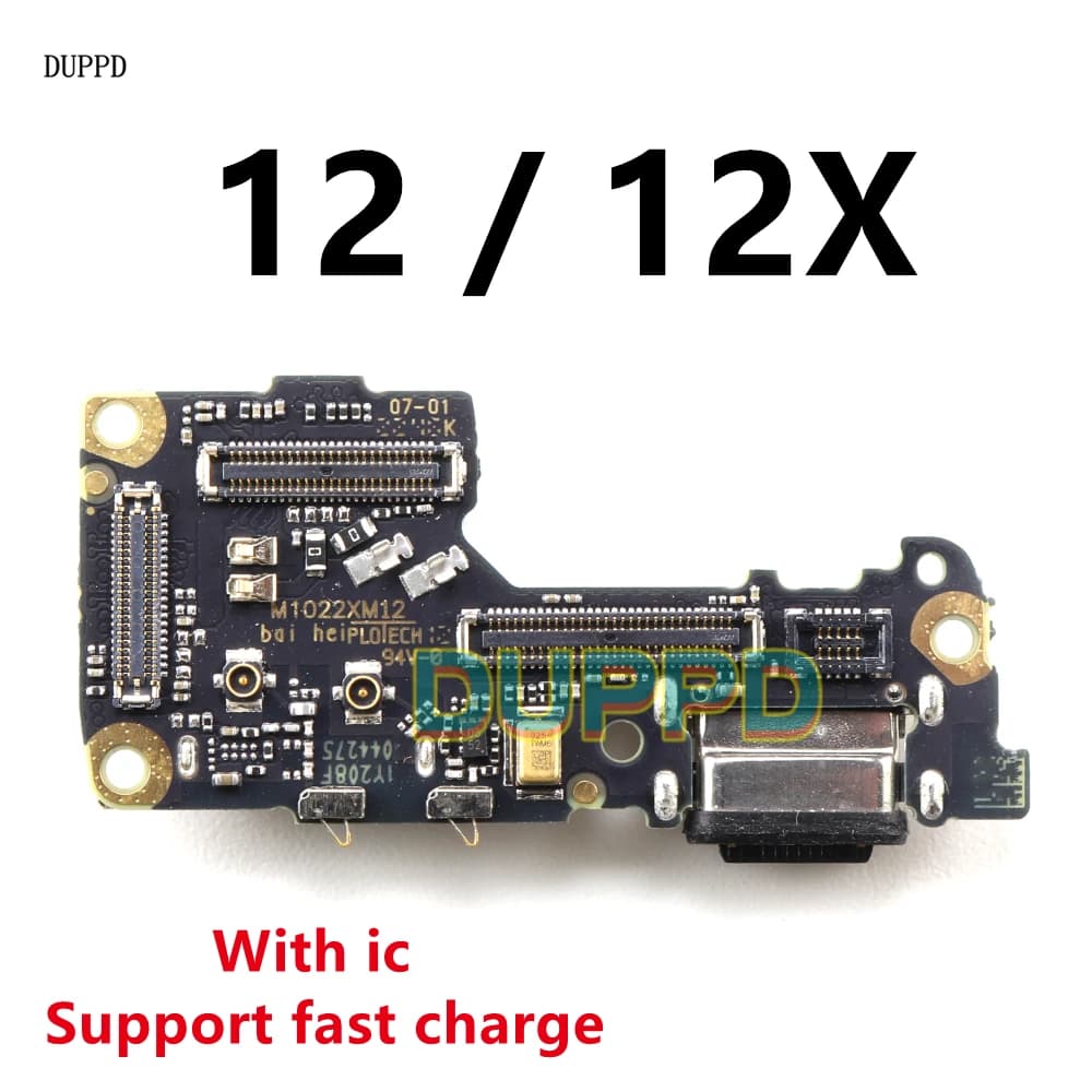 Cavo flessibile di ricarica per Xiaomi 12 Mi 12X, connettore USB, porta di ricarica con supporto per scheda SIM e cavo flessibile per microfono