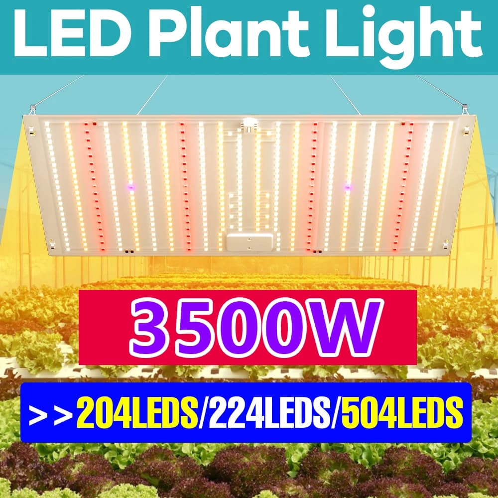 LED Lamp for Cultivation 3500W, Complete Mirror Lamp for Plants, Quantum Card for Hydroponics, Serra, Fiori e Crescita Semi