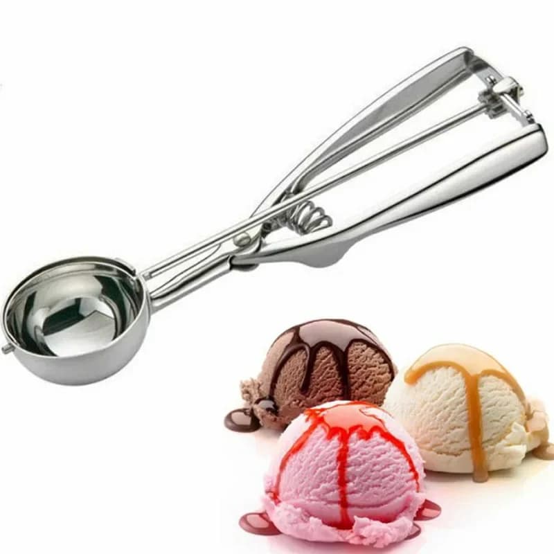 Cucchiaio per gelato, stampo per palline di ghiaccio multi-stile in acciaio inossidabile, stampo per cubetti di ghiaccio fatto a mano, facile da sformare, accessori da cucina, stampo per ghiaccio.