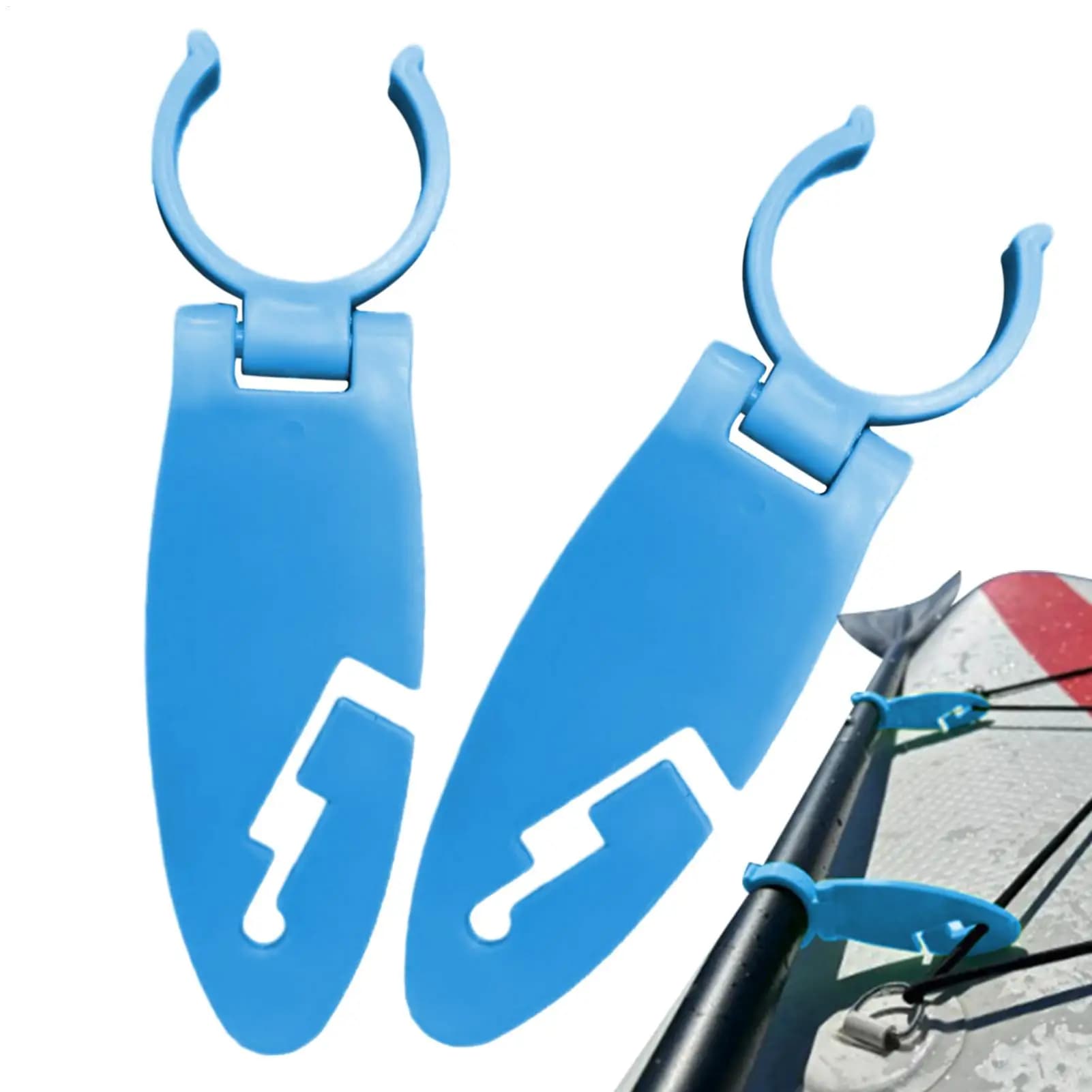 2pcs Paddle Board Fasten Clip Fix Clamp Double Padel Board Holder Expandable Fixing Clamps for Kayaking Water Sports Accessories