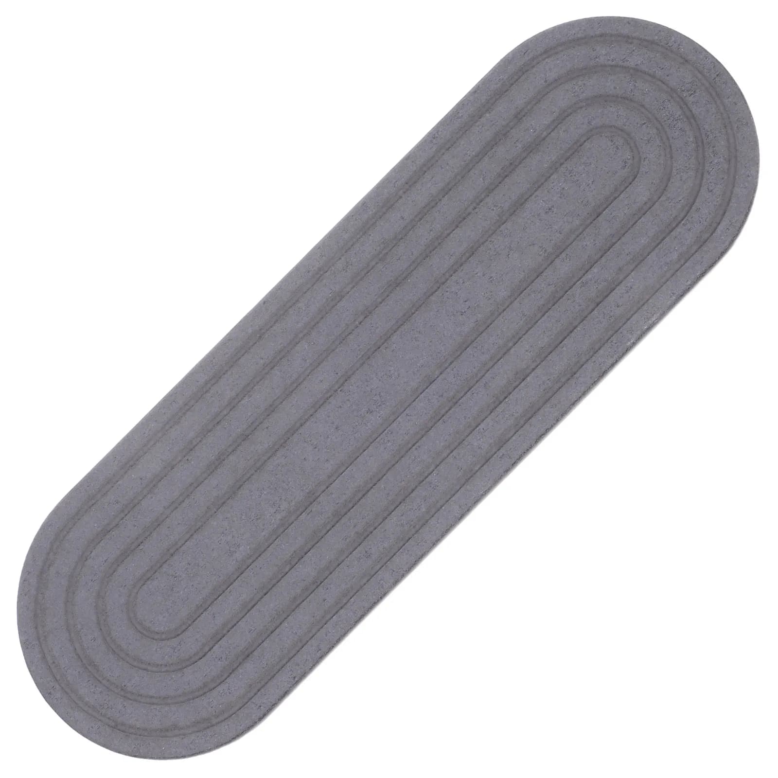 Tappetino in Pietra di Diatomite per Lavabo, Asciugatura Rapida, Assorbente, Porta Spazzolino, Elegante Vassoio Grigio Scuro per Bagno