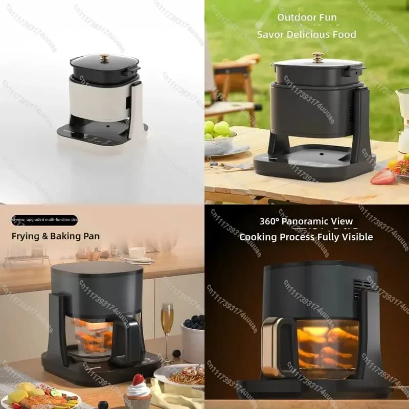Smart LCD Touch Screen Air Fryer Multi Function All in One Kitchen Appliance with Smart Menu for Household Cooking Small