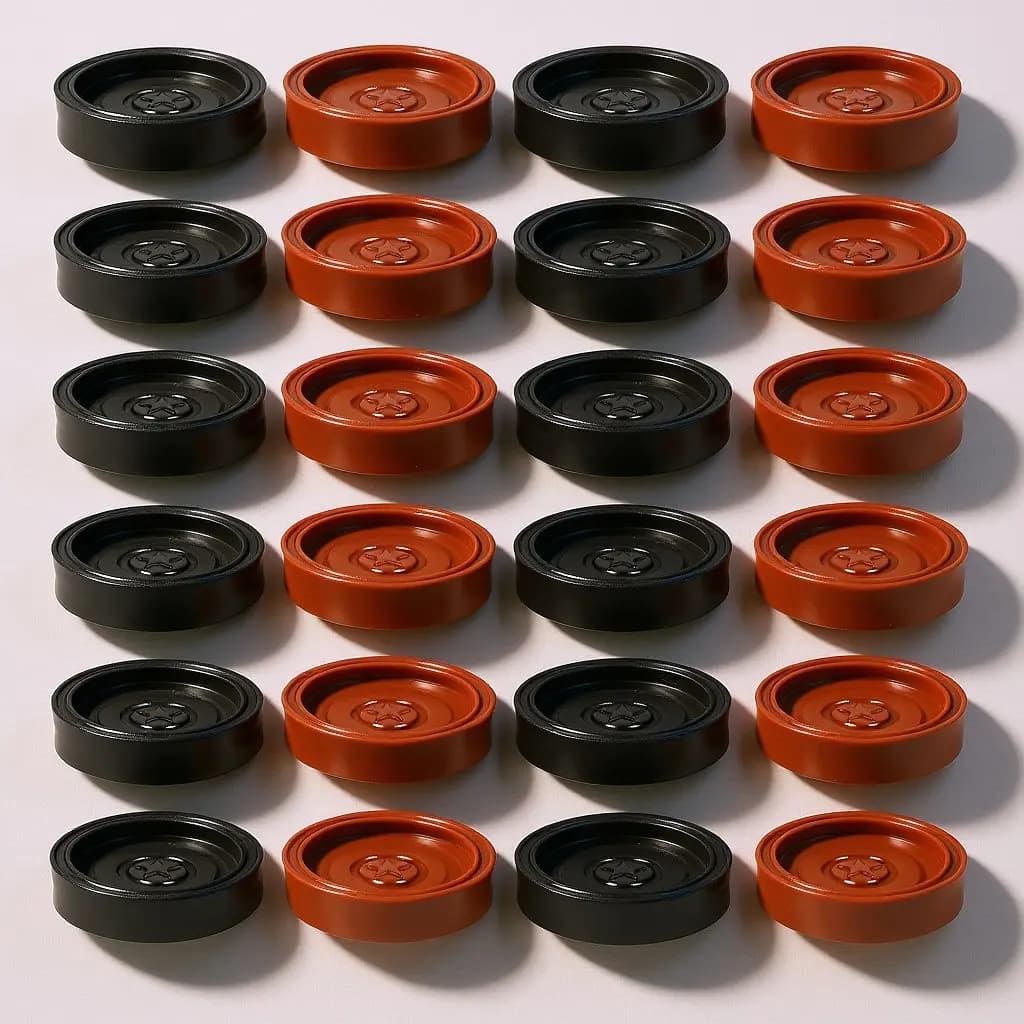 Set di 24 Pezzi Rotondi in ABS per Scacchi, Accessori per Giochi da Tavolo con Finitura Liscia ed Elegante, per Casa e Viaggio, Backgammon
