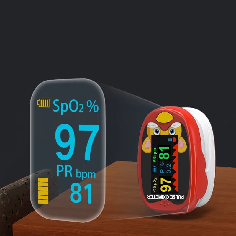 USB Pulsossimeter for infants and children, rechargeable OLED finger pediatric oximeter for infants and children