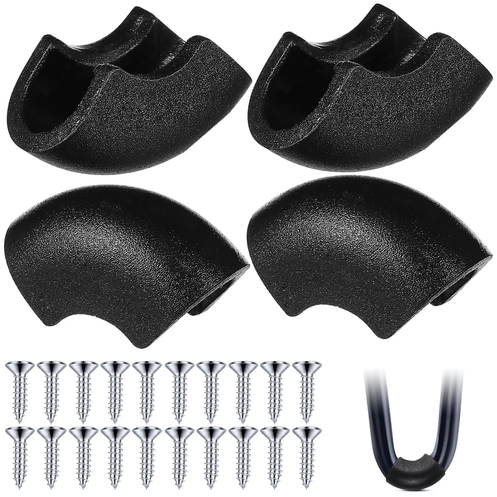 Set di 4 Protezioni per Gambe di Tavoli a Forma di U, Coperture in Plastica per Mobili, Cuscinetti per Pavimenti, Riduzione del Rumore, Protezione per Piedi di Sedie e Scrivanie
