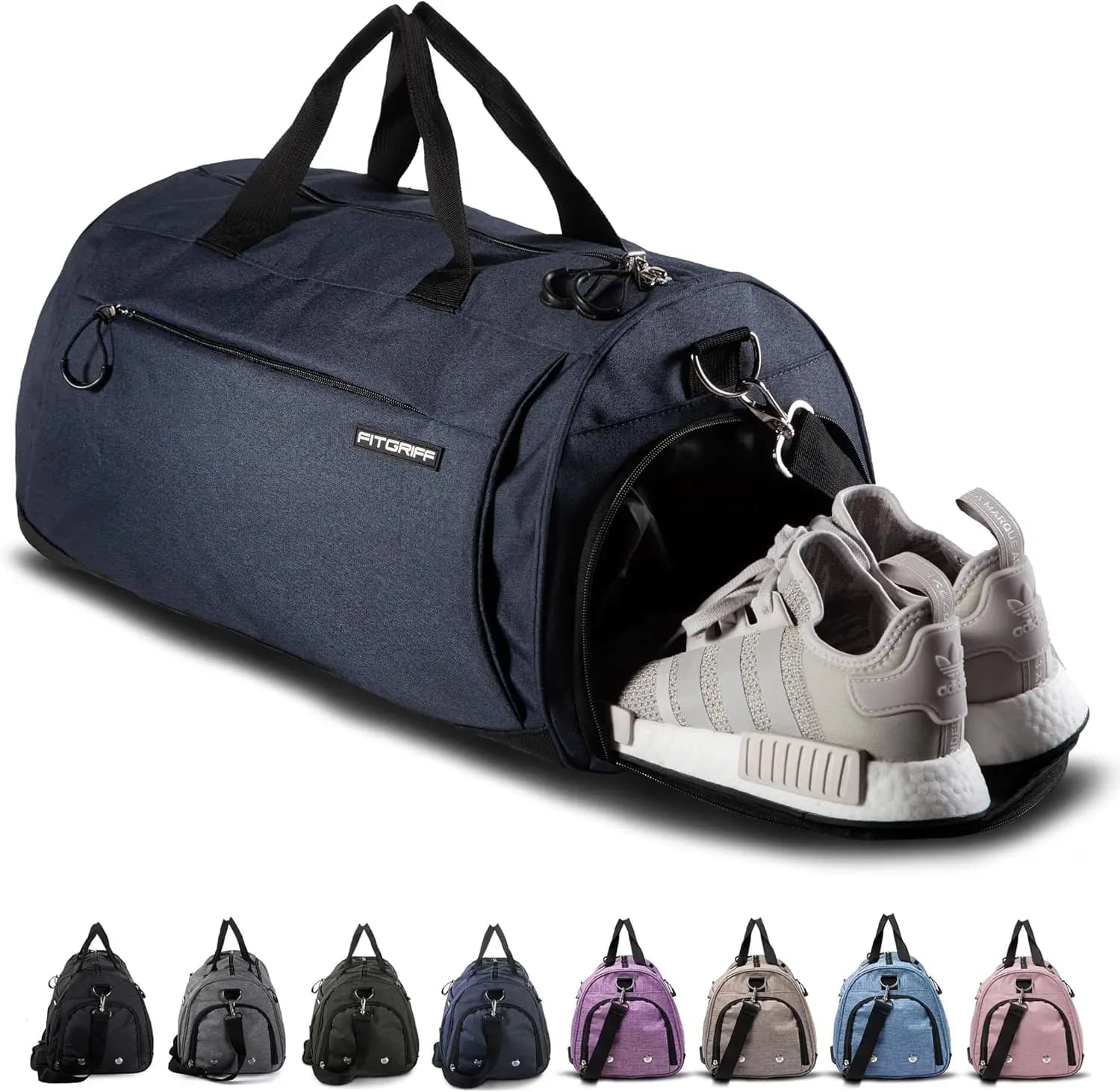 Borsa per Uomo e Donna con Scomparto per Scarpe e Oggetti Bagnati - Borsa da Viaggio, Sport, Fitness e Allenamento