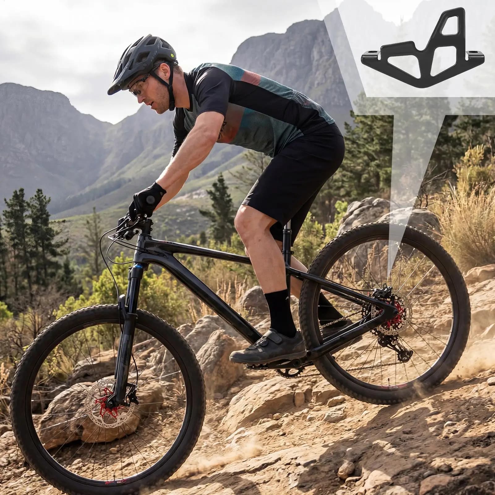 Protezione per pompa freno bici da montagna, scudo antiurto per ciclismo, protezione per freno posteriore bici in lega di alluminio per mozzo ruota, per esterni