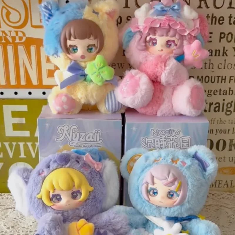 New Simontoys Genuino Nyzaii Sleeping Garden Series Plush Game Fashion Box Kawaii Anime Pattern Ornament Bag Keyring Dolls