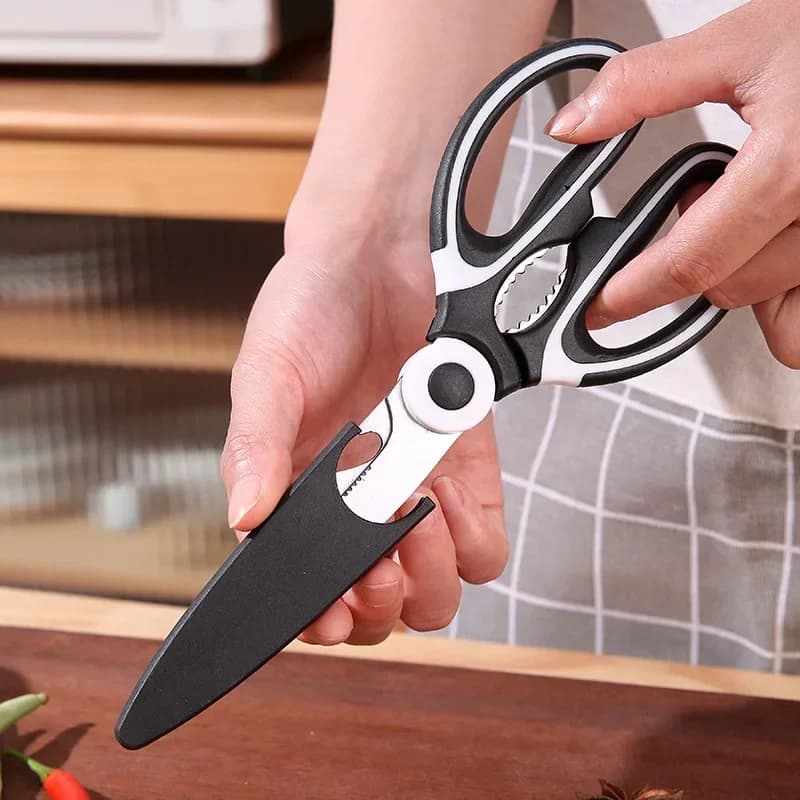 Multifunctional Stainless Steel Kitchen Scissors Household Bone Fish Vegetable Cutting Heavy Duty Household Hand Tool