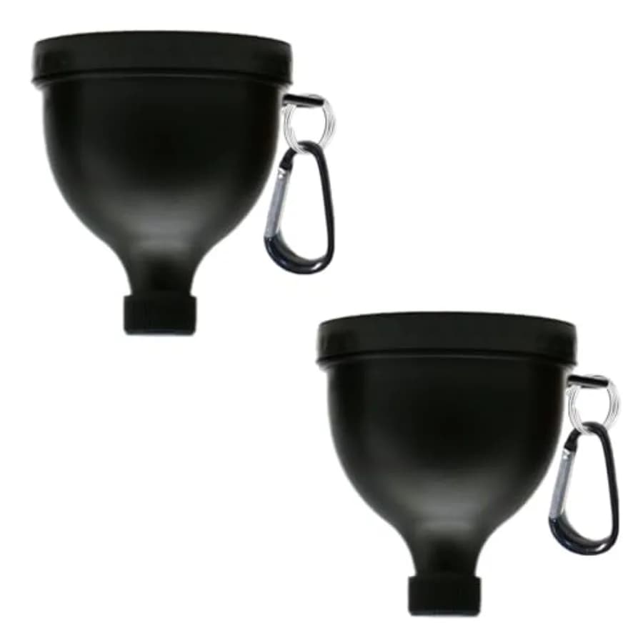 Set di 2 Contenitori per Proteine in Polvere da Viaggio - Mini Funne con Portachiavi, Bottiglia per Acqua Funne per Shaker 100ml