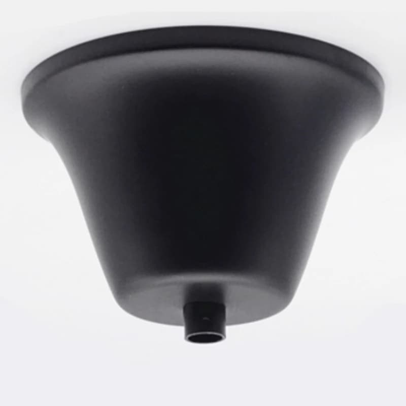 Placca per Soffitto in Ferro da 120mm, Rosone Metallico per Lampadario a Sospensione LED, Base per Lampada E27, Accessori per Illuminazione