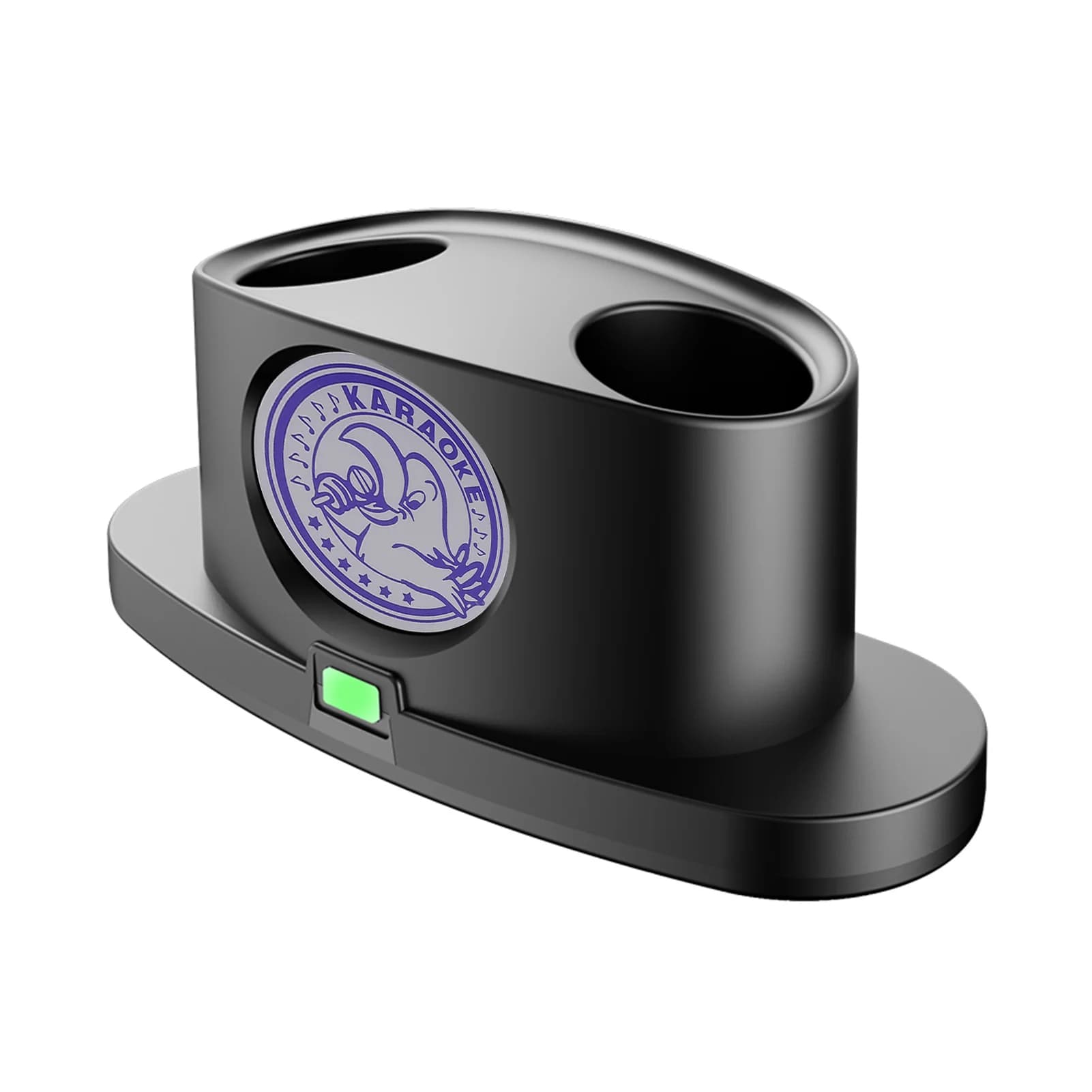 Wireless Magnetic Microphone Charging Station 2 Charger Universal Microphone Portable Desktop Charging Support Smart Energy Saving Plug & Play