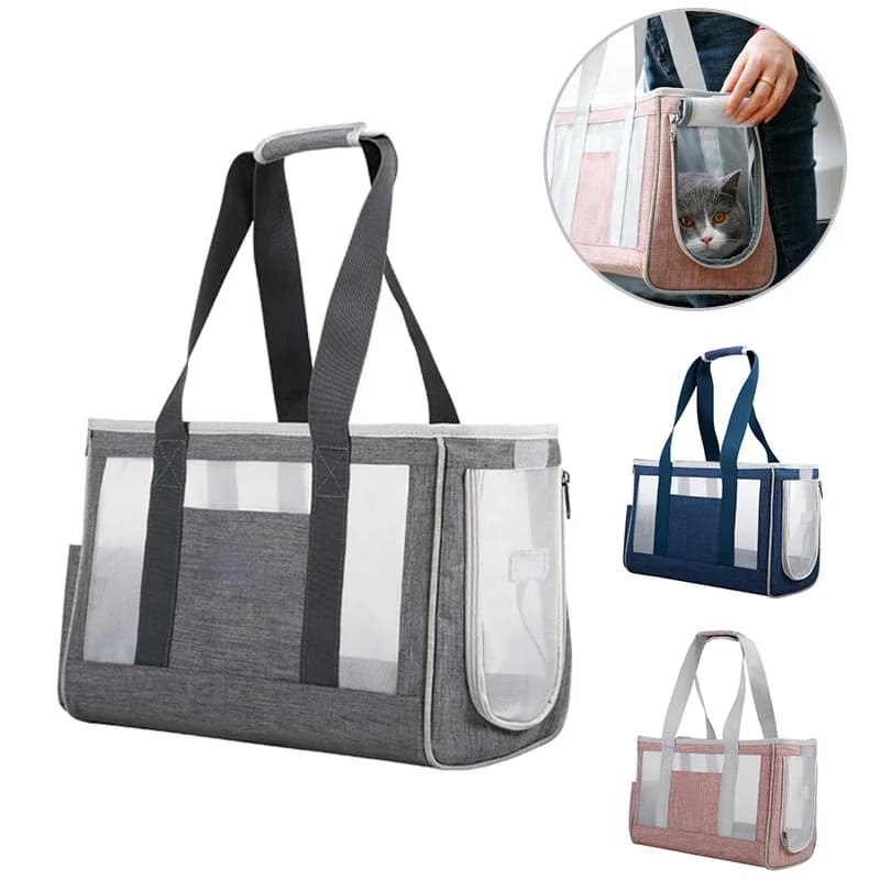 Borsa da trasporto per gatti Borsa da trasporto traspirante per animali domestici Borse a tracolla singole per cuccioli portatili Borsa da viaggio per animali domestici per cani e gatti