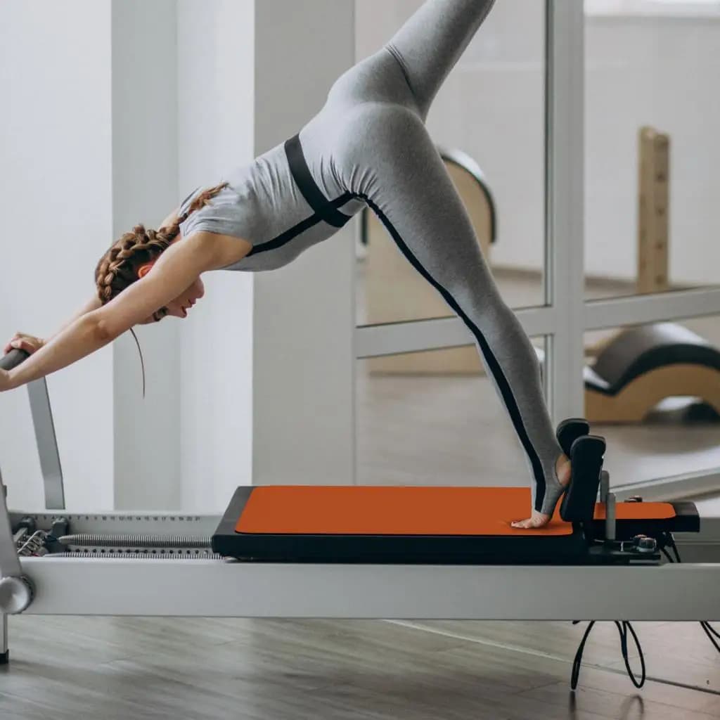 Folding Mat for Pilates Reformer, Scamosciata Rubber Antiskid, Yoga Bearing, for Gym Training